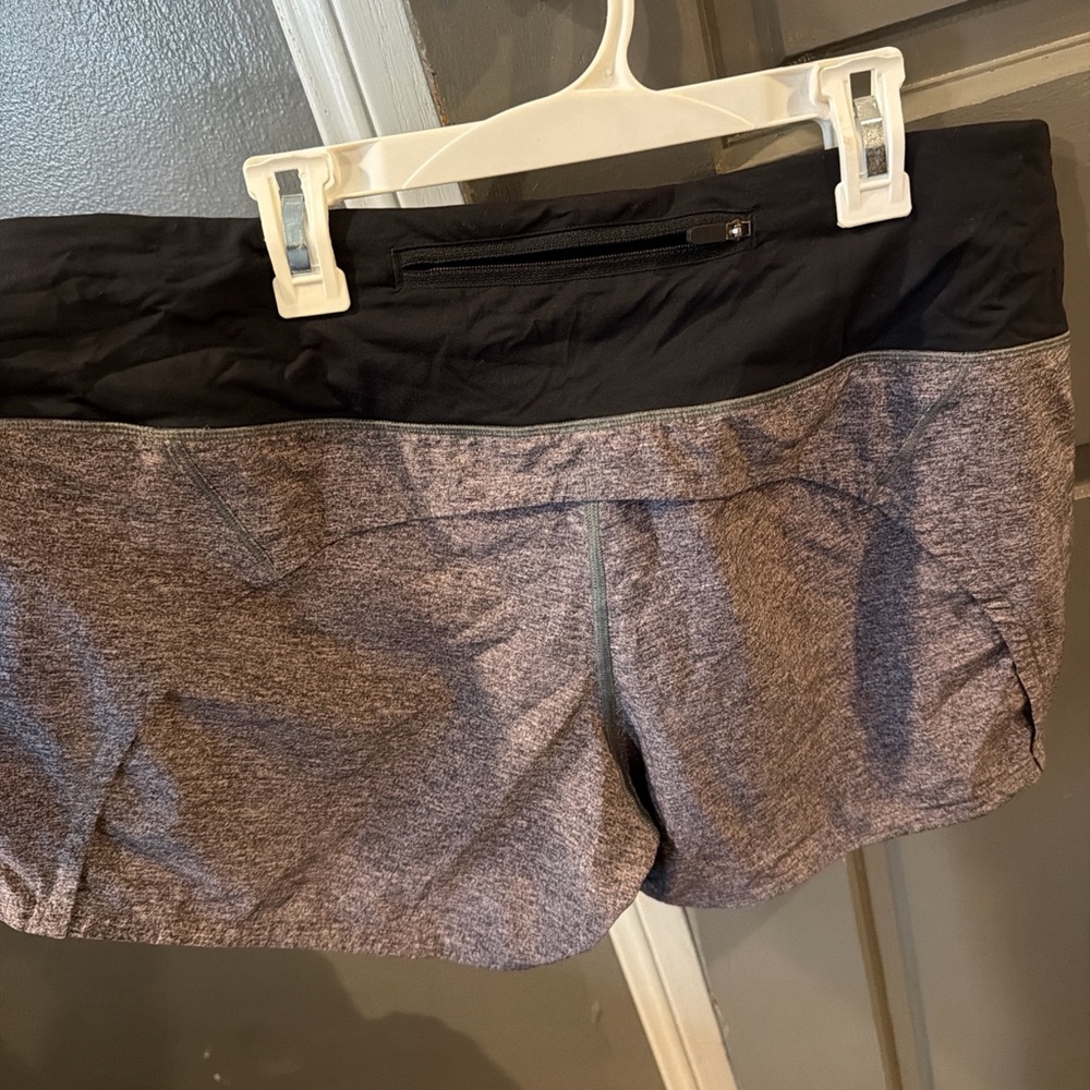 Lululemon Athletica Black and Gray Speedup Athletic Shorts